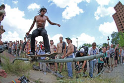 Skateboarding polejam in detroit michigan for emerica's wild in the streets 2012 Photography