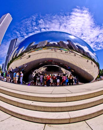 chicago bean in millenium park illinois